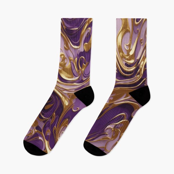 Item preview, Abstract Purple and Gold Swirls   designed and sold by BirdsnStuff.