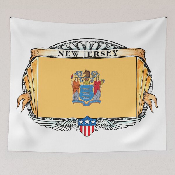 Item preview, New Jersey Art Deco Design with Flag designed and sold by Cleave.