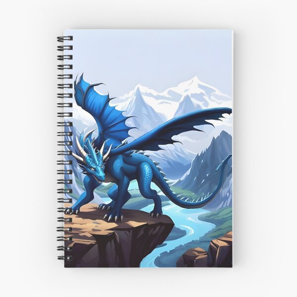 Item preview, Blue Dragon on Rock in Mountains designed and sold by AuroraSpringer.