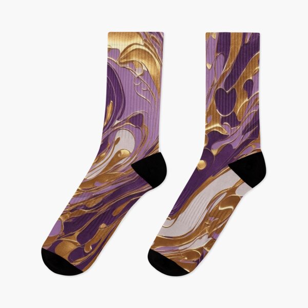 Item preview, Abstract Purple and Gold Swirls   designed and sold by BirdsnStuff.