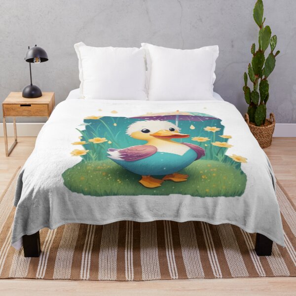 Item preview, Cute Happy Duckling with flowers and umbrella designed and sold by Tandilia Store.