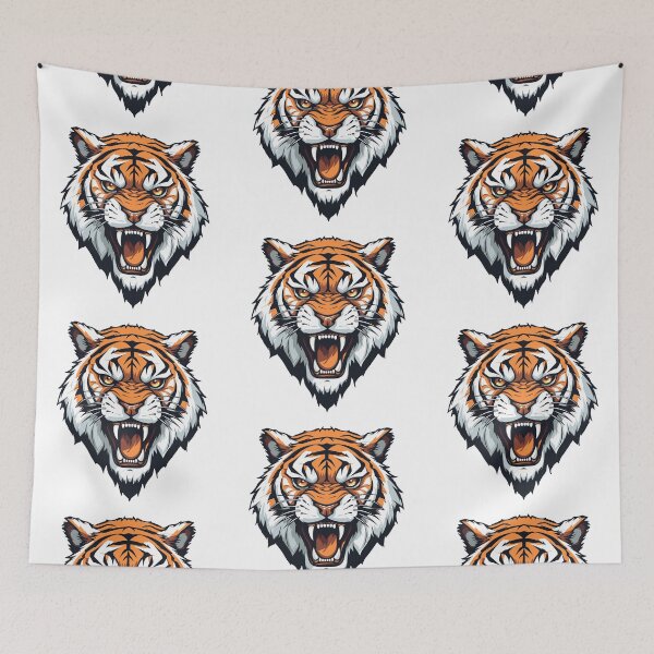 Item preview, Bengal Tiger Head Vector Illustration designed and sold by BombasticBubble.