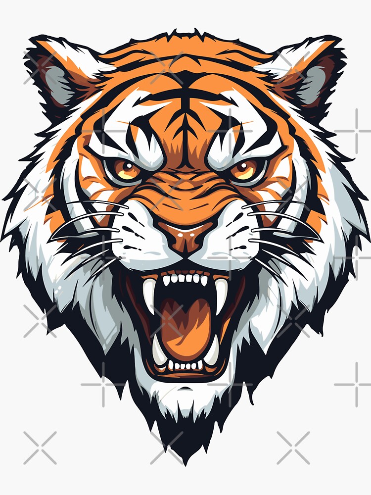 Premium Vector  Tiger head design vector illustration and t shirt design