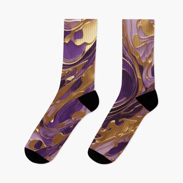 Item preview, Abstract Purple and Gold Swirls   designed and sold by BirdsnStuff.