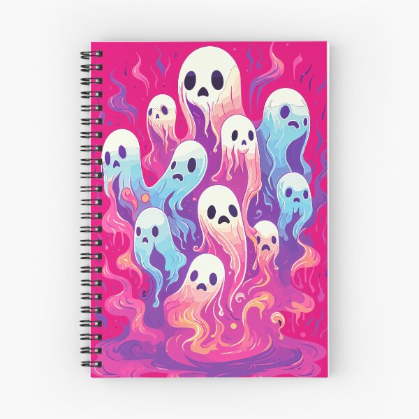 Item preview, Fun Hot Pink and light blue Ghosts designed and sold by TriarArt.