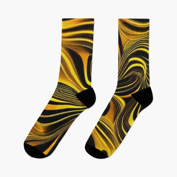 Item preview, Abstract Black and Gold Swirls   designed and sold by BirdsnStuff.