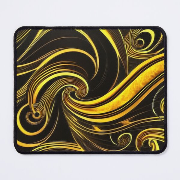 Item preview, Abstract Black and Gold Swirls   designed and sold by BirdsnStuff.