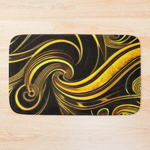 Item preview, Abstract Black and Gold Swirls   designed and sold by BirdsnStuff.