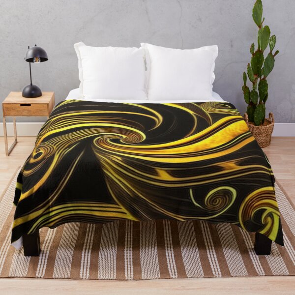 Item preview, Abstract Black and Gold Swirls designed and sold by BirdsnStuff.