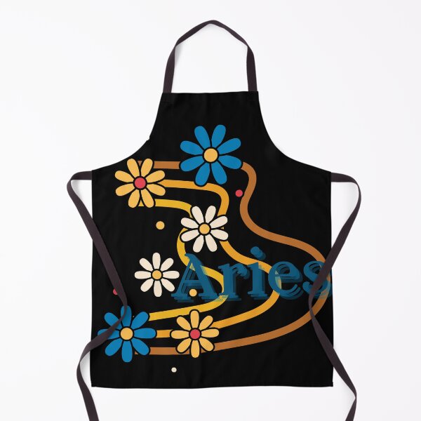 Item preview, Aries Zodiac Sign Retro, Aries Aesthetic Flower Design designed and sold by WittyWomenByCat.