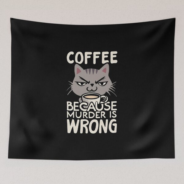 Item preview, Coffee because murder is wrong designed and sold by Nodrazir.