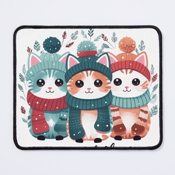 Item preview, White Christmas Cute Cats Winter designed and sold by warayut.