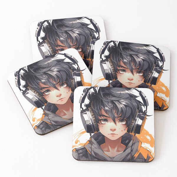 Item preview, Anime Gamer Boy in Headphones designed and sold by FoleleDesigns.