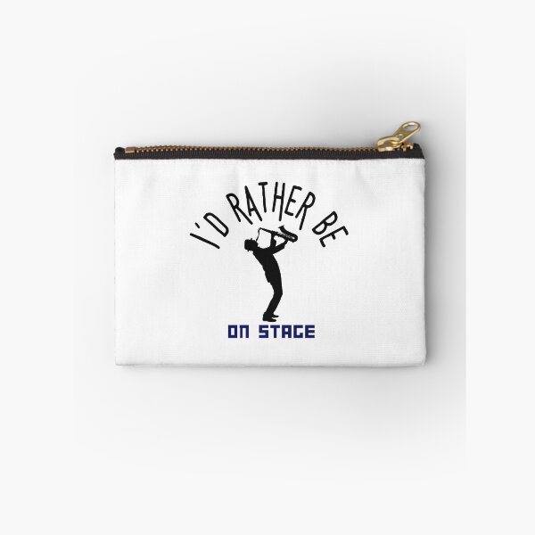 Item preview,  I´d rather be on music stage, saxophonist. Black text and image. Gifts & Merchandise. designed and sold by LindaLG.