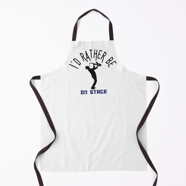 Item preview, I´d rather be on music stage, saxophonist. Black text and image. Gifts & Merchandise. designed and sold by LindaLG.
