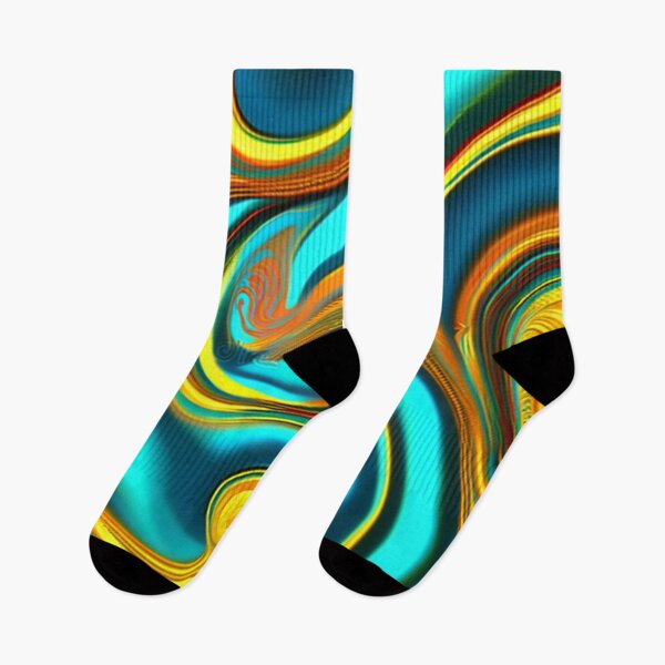 Item preview, Abstract Teal and Gold Swirls   designed and sold by BirdsnStuff.