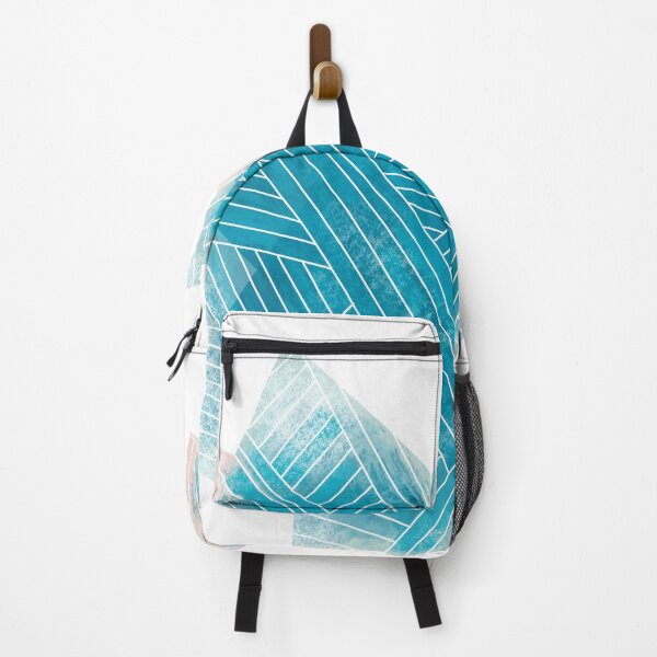Item preview, Abstract shapes blue stripes designed and sold by ChallaDesign.