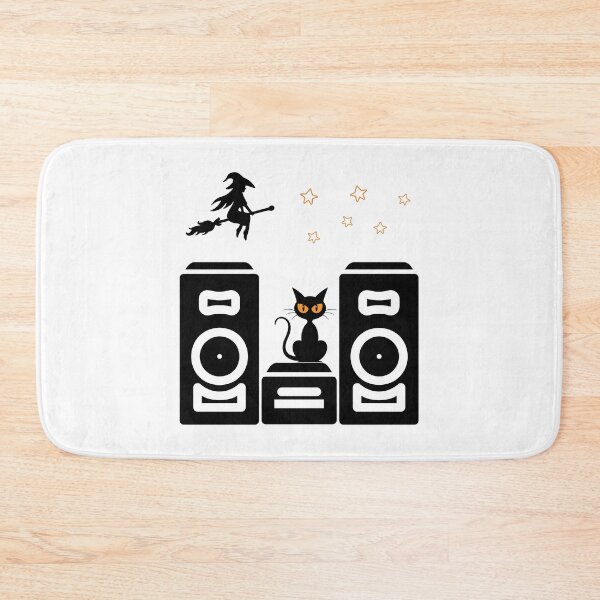 Item preview, Halloween Rave Soundsystem Scene with Black Cat, Stars, Witch and Broomstick designed and sold by xxmegan-rosexx.