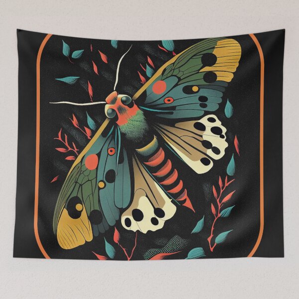 Item preview, Retro Minimal Velvet Moth designed and sold by Brainless Art.