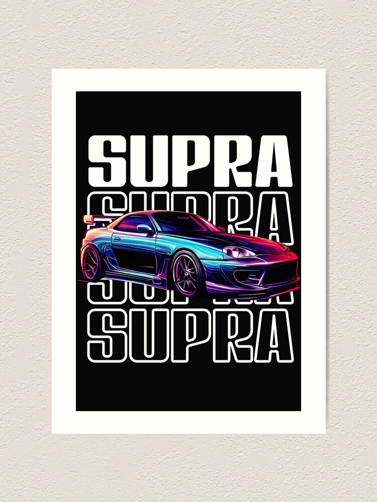 Toyota Supra Mk4, Car Art Print, Car Drawing, Gift for Him, Digital  Download 