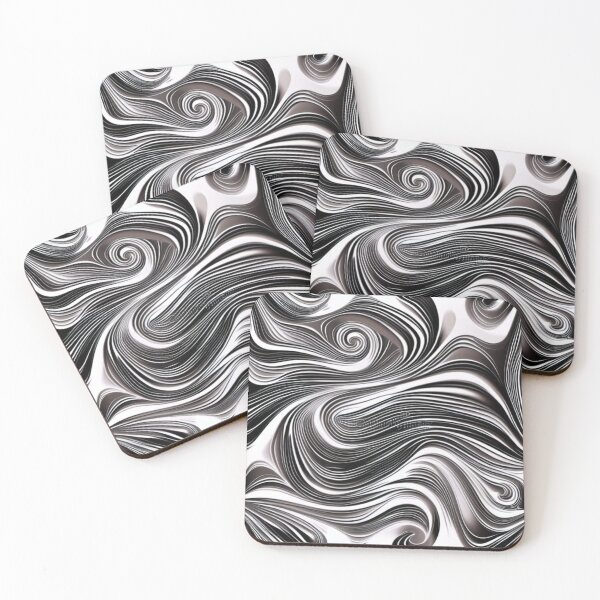 Item preview, Abstract Black and White Swirls   designed and sold by BirdsnStuff.