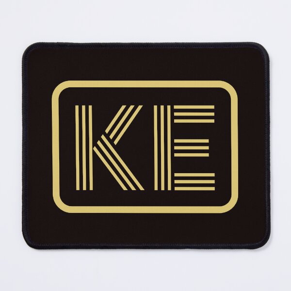 Item preview, KE Initials Gold Geometric Letters designed and sold by Jeallan Designs.