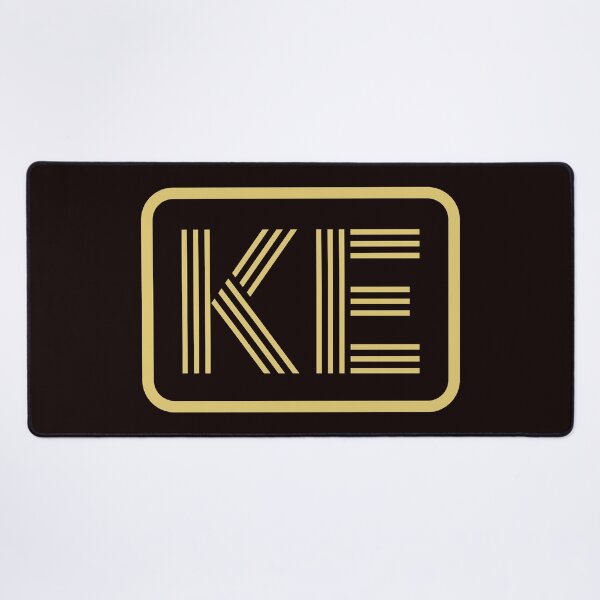 Item preview, KE Initials Gold Geometric Letters designed and sold by Jeallan Designs.