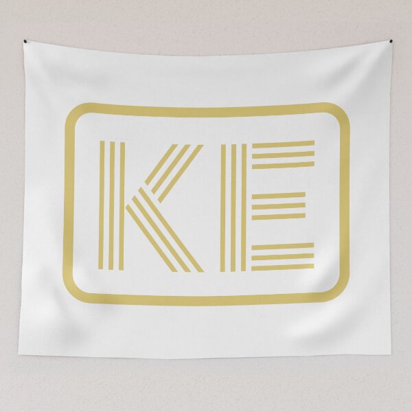 Item preview, KE Initials Gold Geometric Letters designed and sold by Jeallan Designs.