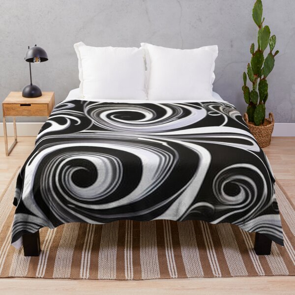 Item preview, Abstract Black and White Swirls designed and sold by BirdsnStuff.