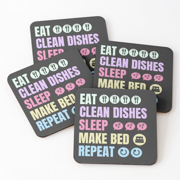 Item preview, Eat, wash the dishes, sleep, repeat designed and sold by studio468.