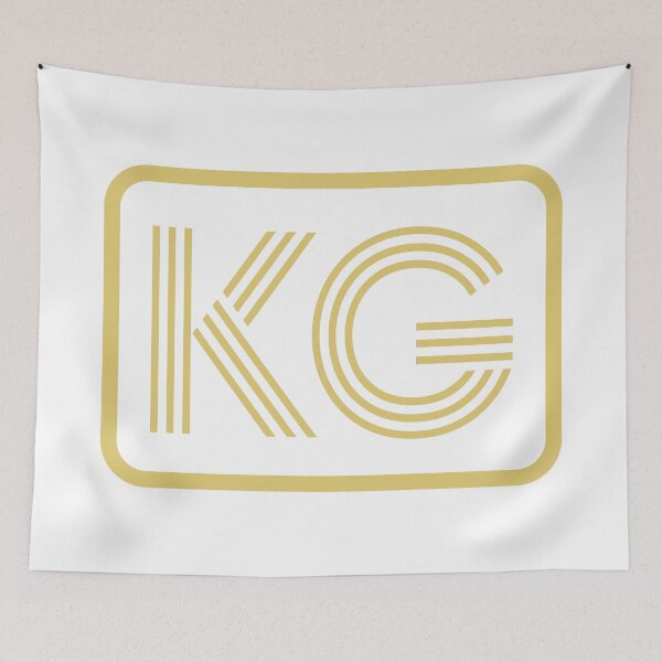 Item preview, KG Initials Gold Geometric Letters designed and sold by Jeallan Designs.