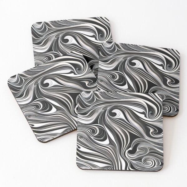 Item preview, Abstract Black and White Swirls   designed and sold by BirdsnStuff.