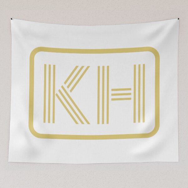 Item preview, KH Initials Gold Geometric Letters designed and sold by Jeallan Designs.
