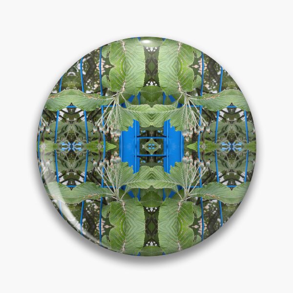 Item preview, Blue Fenced Greenery Photo Pattern designed and sold by vallisrowe.