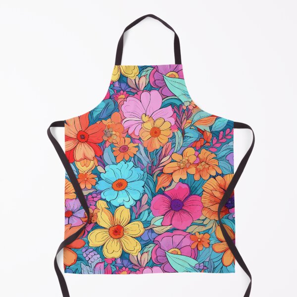 Item preview, 70s Psychedelic Flowers - Retro Floral Pattern designed and sold by Just-Flowers.