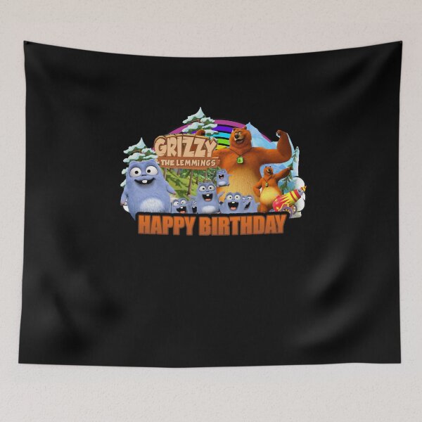 Item preview, Grizzy And Lemmings Happy Birthday designed and sold by hadley-gilbert.