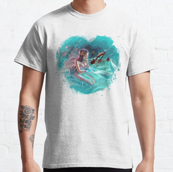 Sapphire Serenity: A Mermaid's Touch (Cerulean Heart) Classic T-Shirt