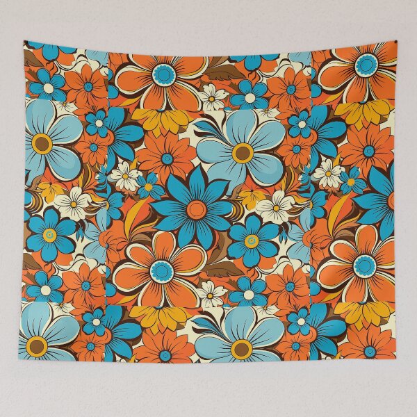 Item preview, Psychedelic Flowers, Groovy Hippie Pattern - Floral Pattern designed and sold by Just-Flowers.