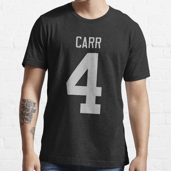 Derek Carr Las Vegas Raiders Men's Black Backer Long Sleeve T-Shirt 