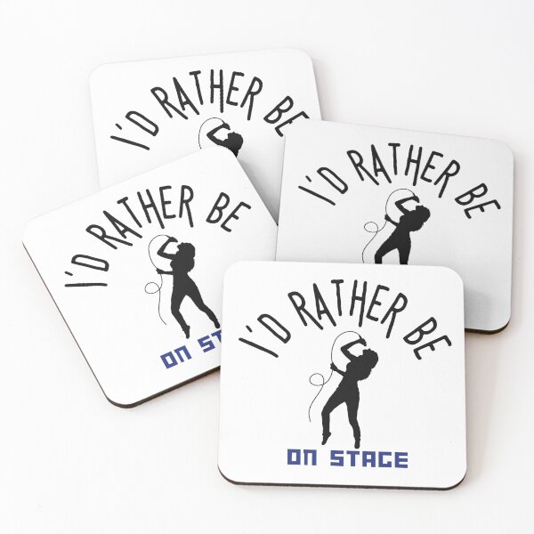 Item preview, I´d rather be on music stage, female singer. Black text and image. Gifts & Merchandise. designed and sold by LindaLG.