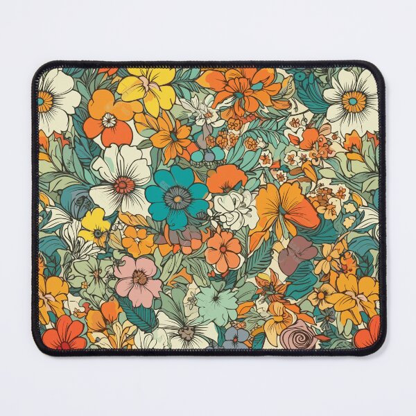 Item preview, Retro Psychedelic Flowers - Watercolor Floral Pattern designed and sold by Just-Flowers.