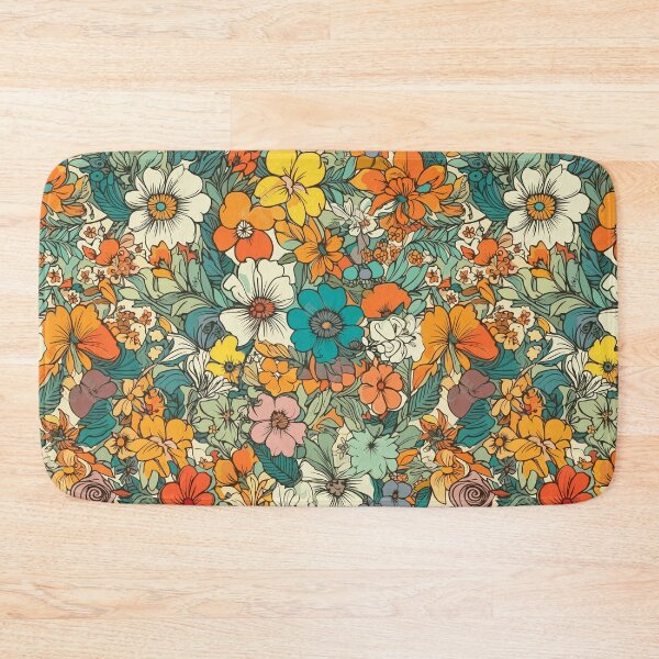 Item preview, Retro Psychedelic Flowers - Watercolor Floral Pattern designed and sold by Just-Flowers.