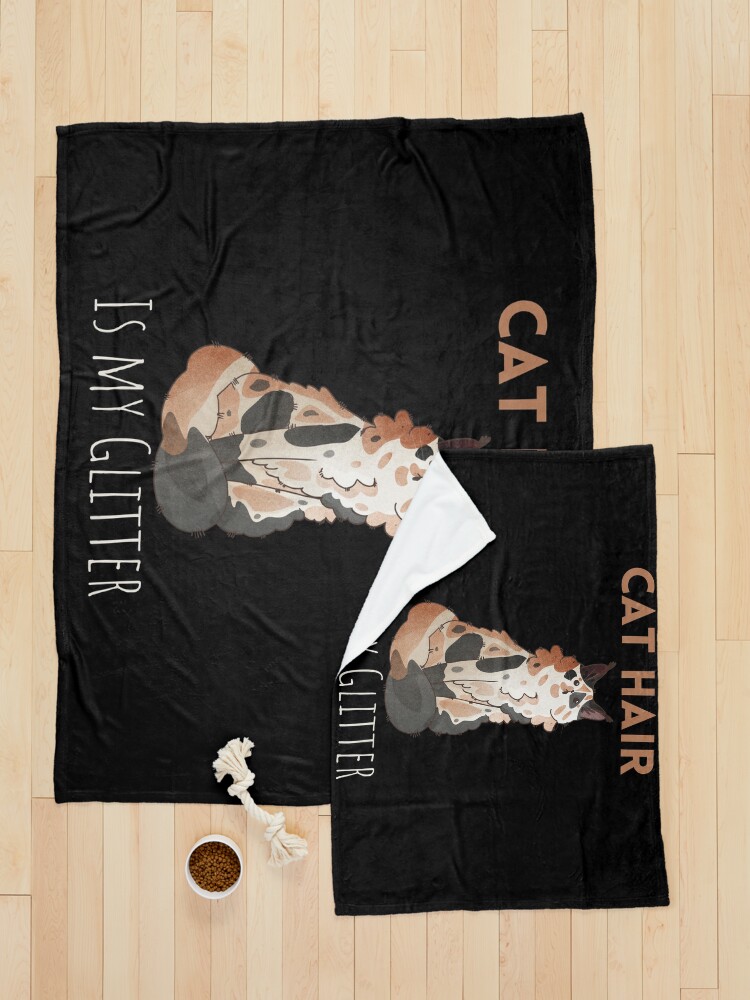 Thumbnail 5 of 6, Pet Blanket, Cat Hair is my Glitter - Calico Maine Coon Cat designed and sold by FelineEmporium.