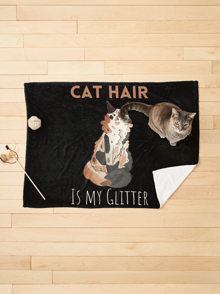 Thumbnail 1 of 6, Pet Blanket, Cat Hair is my Glitter - Calico Maine Coon Cat designed and sold by FelineEmporium.
