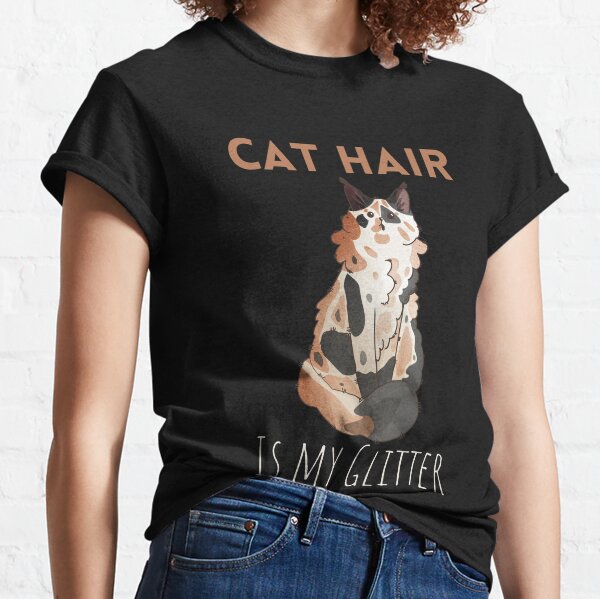 Cat Hair is my Glitter - Calico Maine Coon Cat Classic T-Shirt