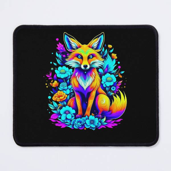 Item preview, Cute Fox with flowers, psychedelic style, colorful designed and sold by All Year Round.