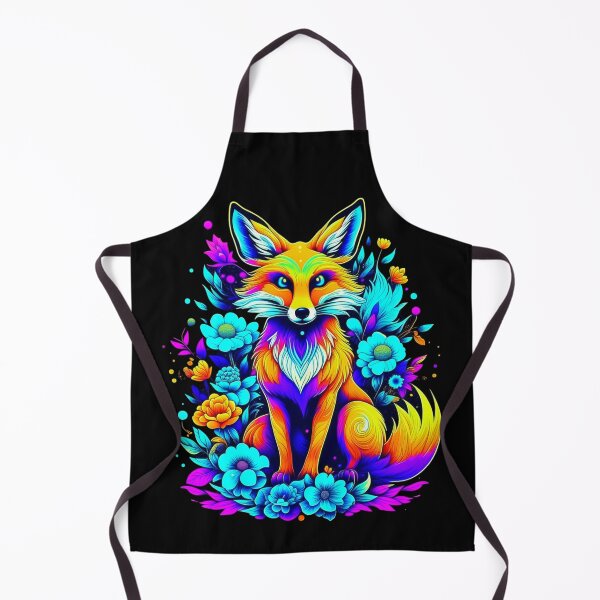Item preview, Cute Fox with flowers, psychedelic style, colorful designed and sold by All Year Round.