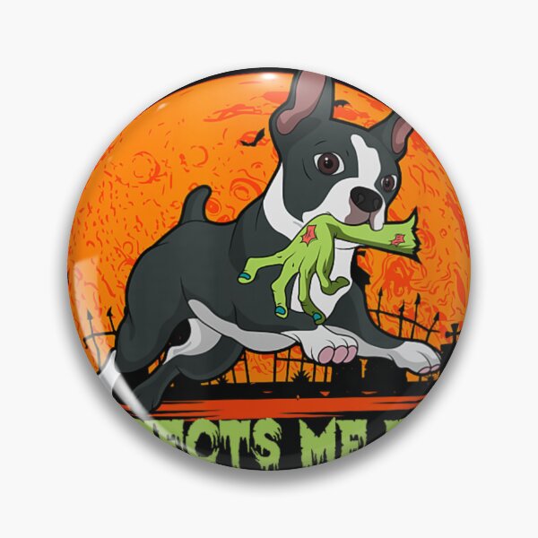 Item preview, Boston Terrier Halloween Zombie American Gentleman Dog Lover designed and sold by Aekenis.