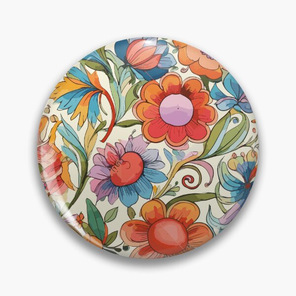 Item preview, Watercolor Psychedelic Flowers - Floral Pattern designed and sold by Just-Flowers.