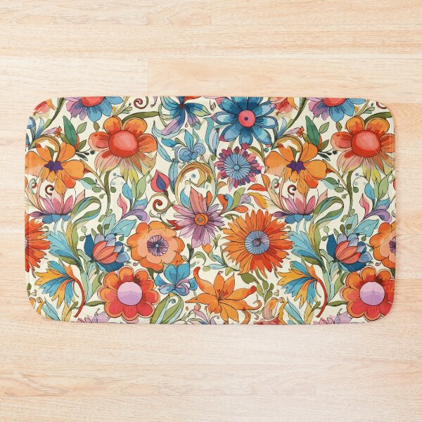 Item preview, Watercolor Psychedelic Flowers - Floral Pattern designed and sold by Just-Flowers.